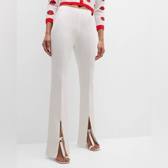 Alice + Olivia Emiko High-Waisted Slit-Cuff Pants - Picture 4 of 8